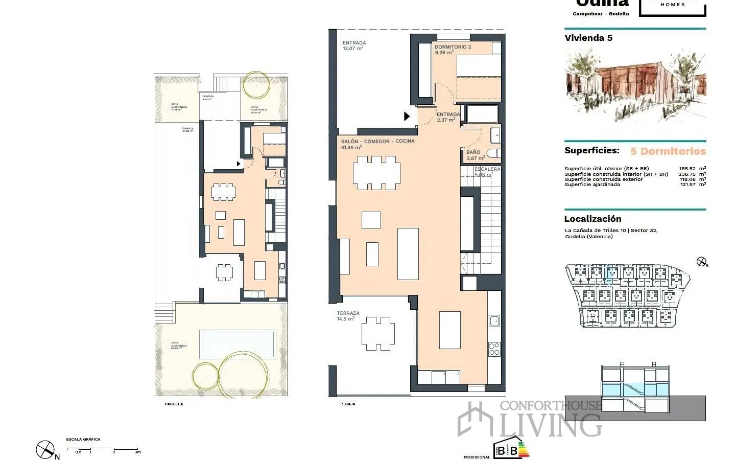 Semi-detached House Of 236 M² In Godella, Spain