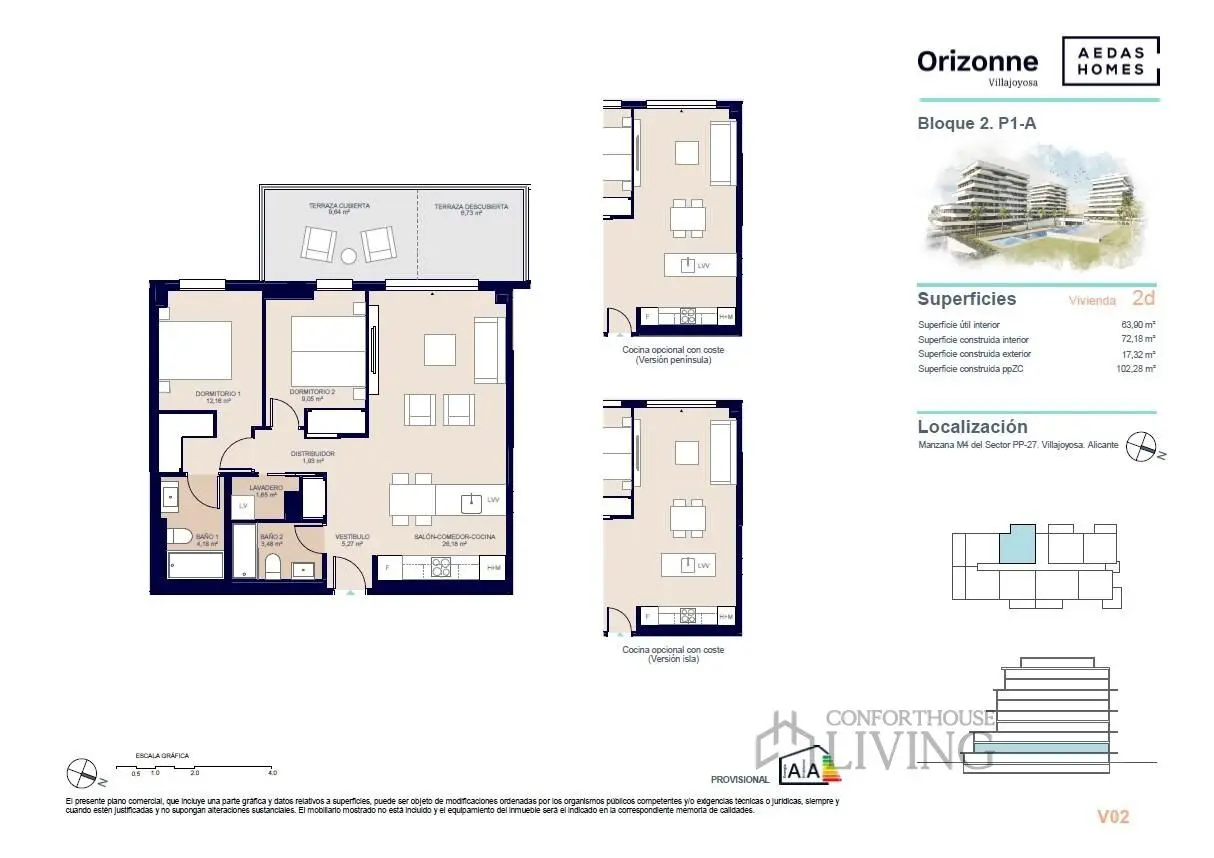 Flat Of 72 M² In Villajoyosa, Spain