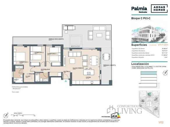 3-bedroom Flat In Benicassim, Spain (112 M²)