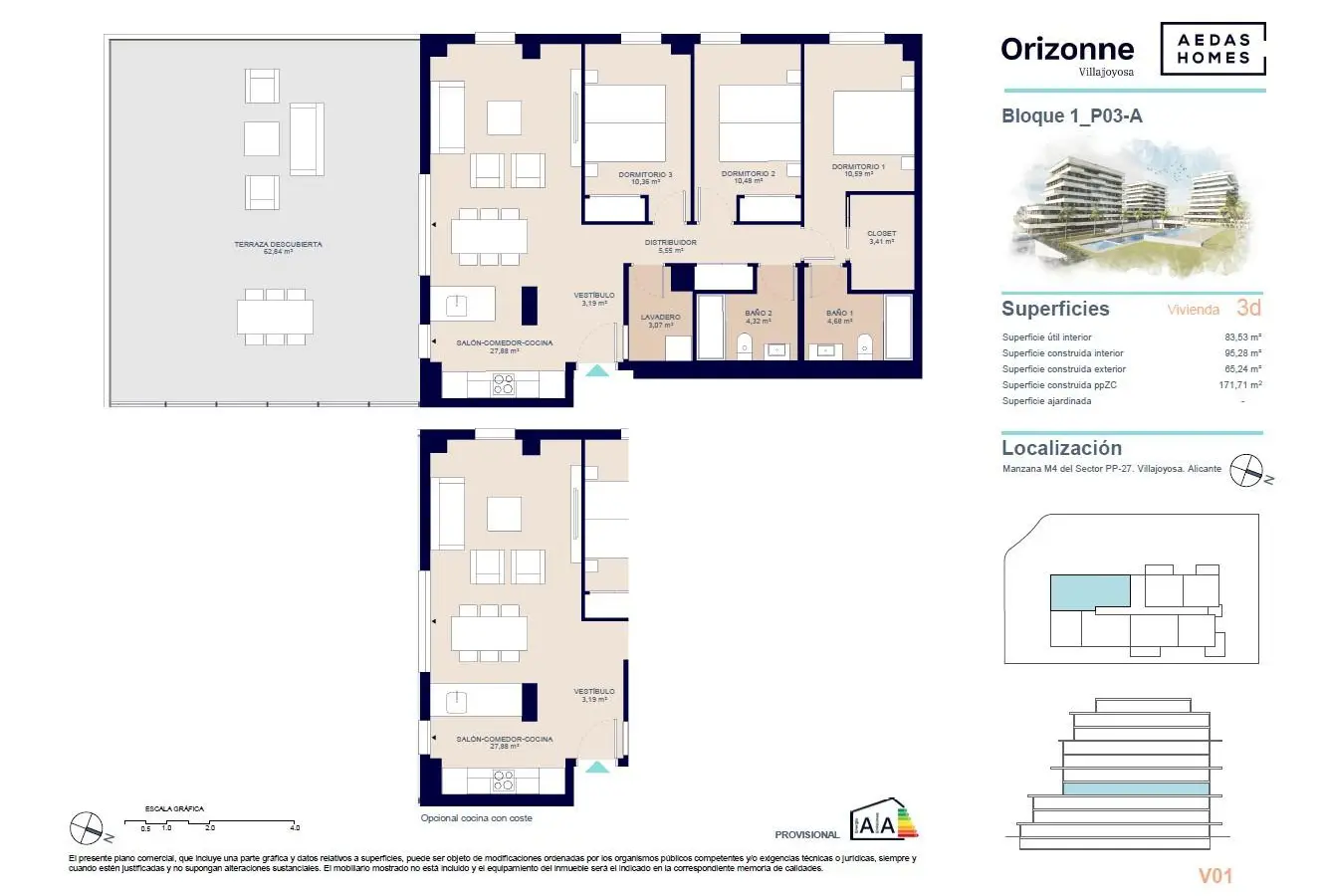 Flat Of 95 M² In Villajoyosa, Spain