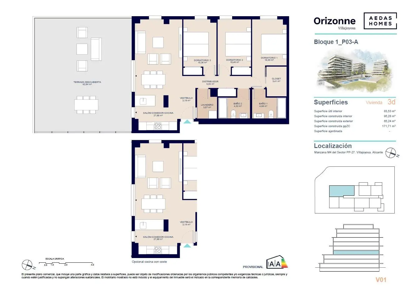 Flat Of 95 M² In Villajoyosa, Spain