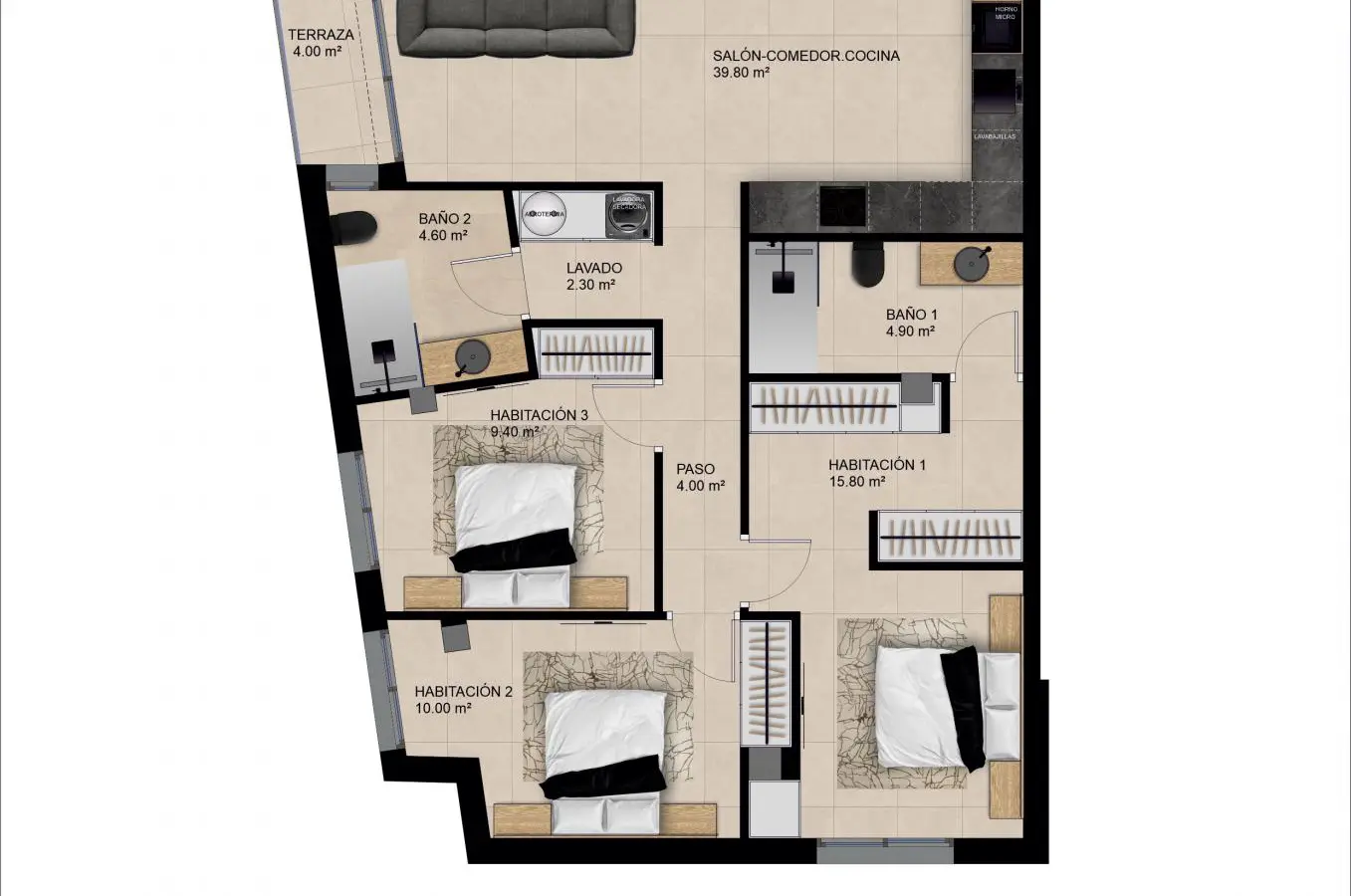 3-bedroom Apartment In Catral, Spain (107 M²)