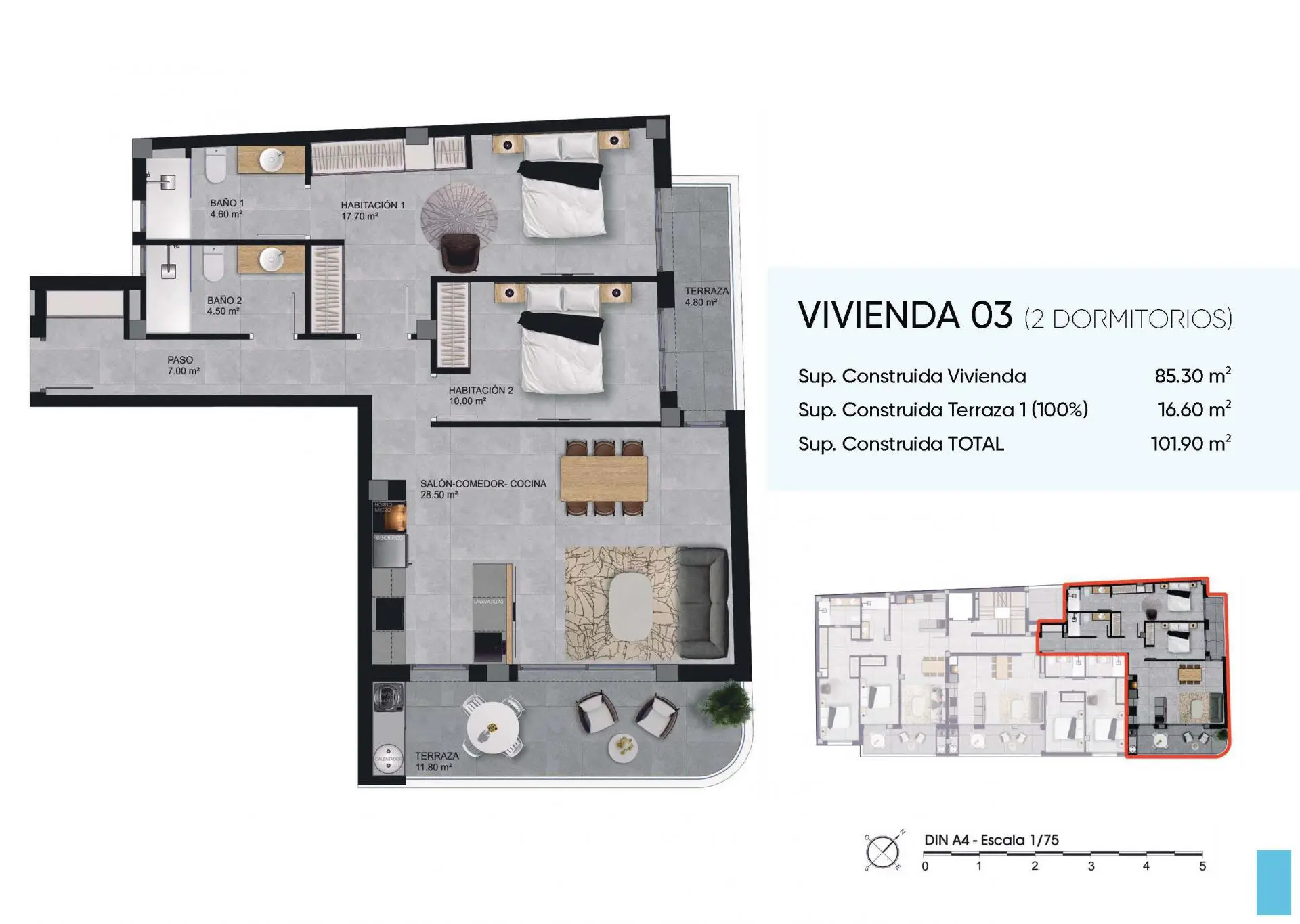 Apartment Of 101 M² In Santa Pola, Spain