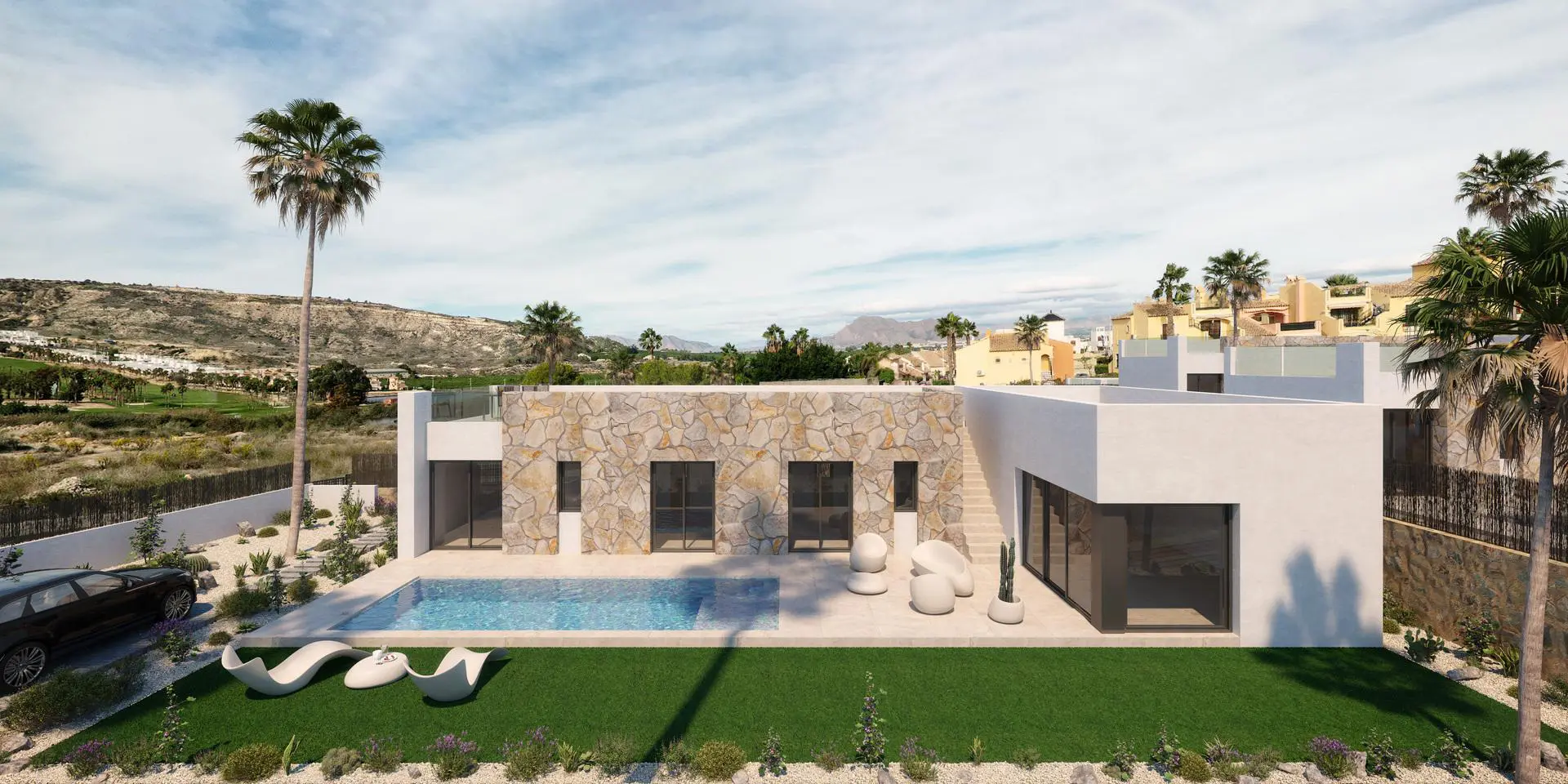 Villa Of 121 M² With Pool And Garden In Algorfa