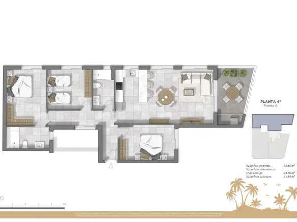 3-bedroom Penthouse In Guardamar Del Segura, Spain (178 M²)