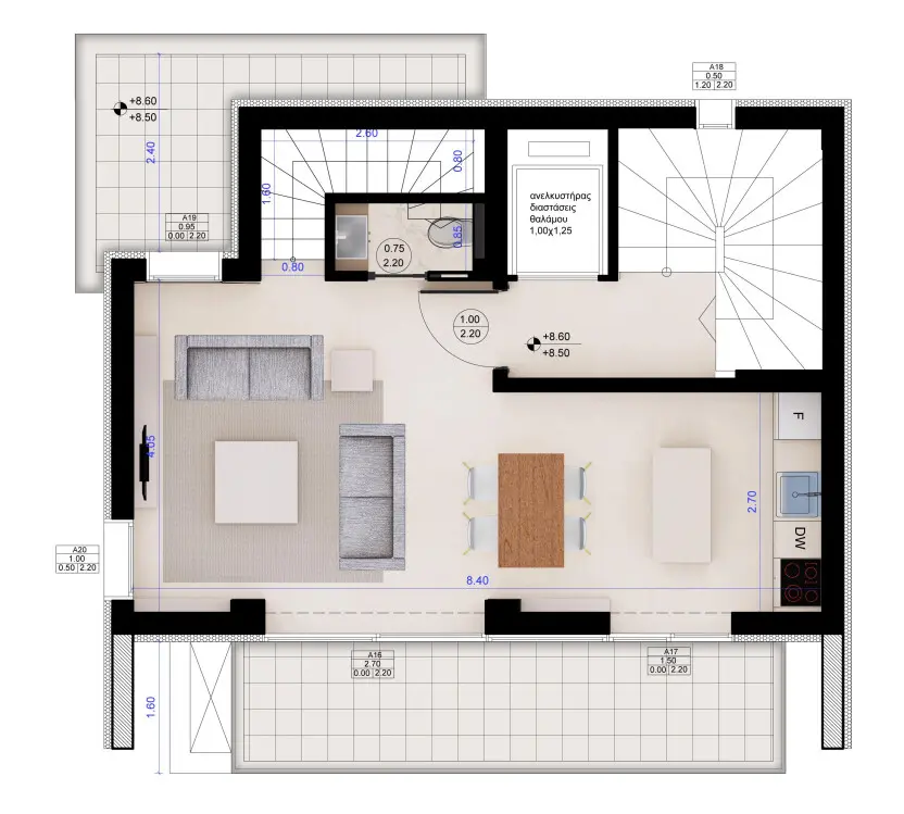 2-bedroom Duplex In Kalamaria, Greece (109 M²)