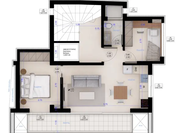 2-bedroom Flat In Kalamaria, Greece (69 M²)