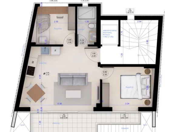 2-bedroom Flat In Kalamaria, Greece (68 M²)