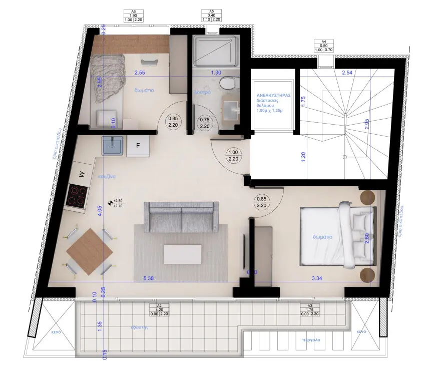 Flat Of 68 M² In Thessaloniki