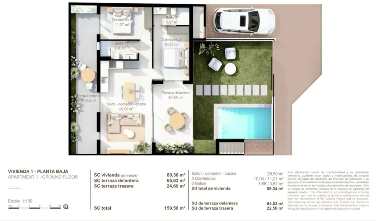 Bungalow Of 69 M² In Lo Pagan, Spain