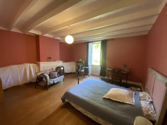 Three-bedroom Village House Of 120 M² With Garage And Garden In Saint-christophe-de-double