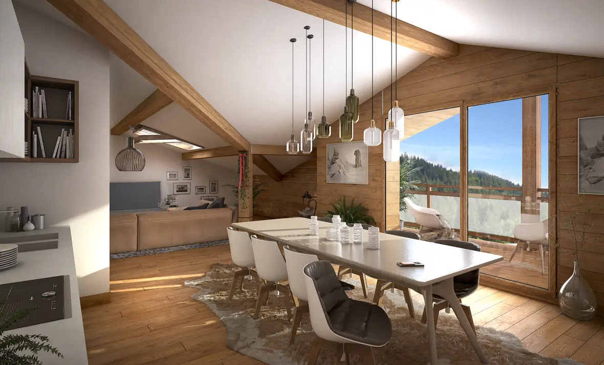 Penthouse Of 100 M² With 3 Bedrooms In Les Gets, Haute-savoie