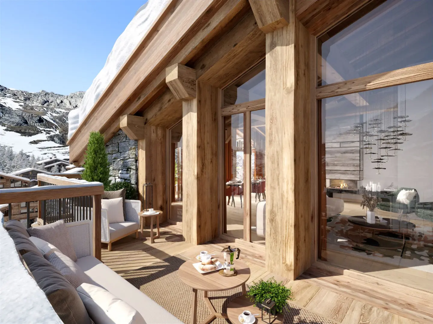 Apartament de schi cu 6 dormitoare și șemineu în Val-d'Isère, Savoie