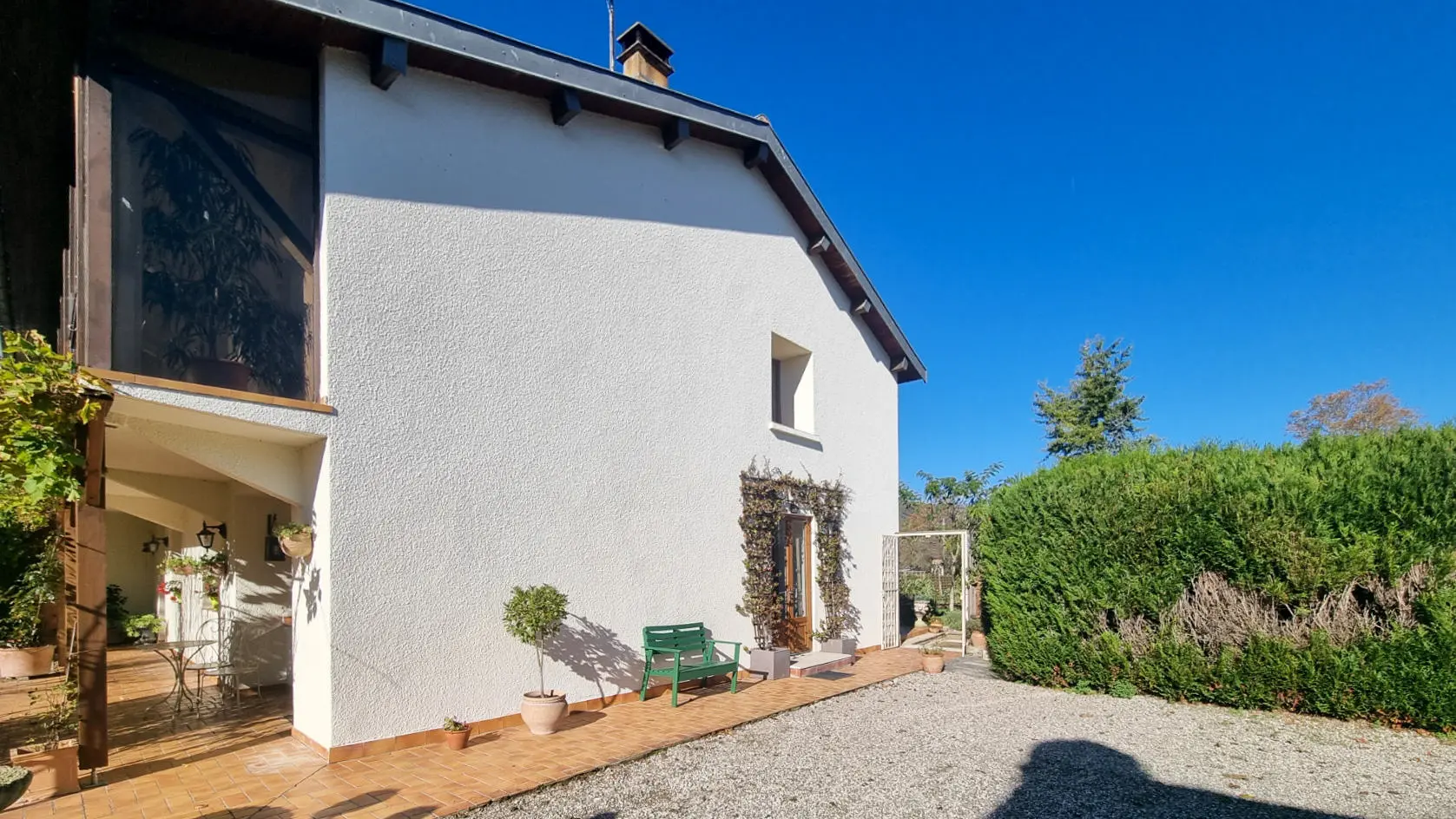 Charming Village Home With Large Gardens, Covered Pool, And Outbuildings