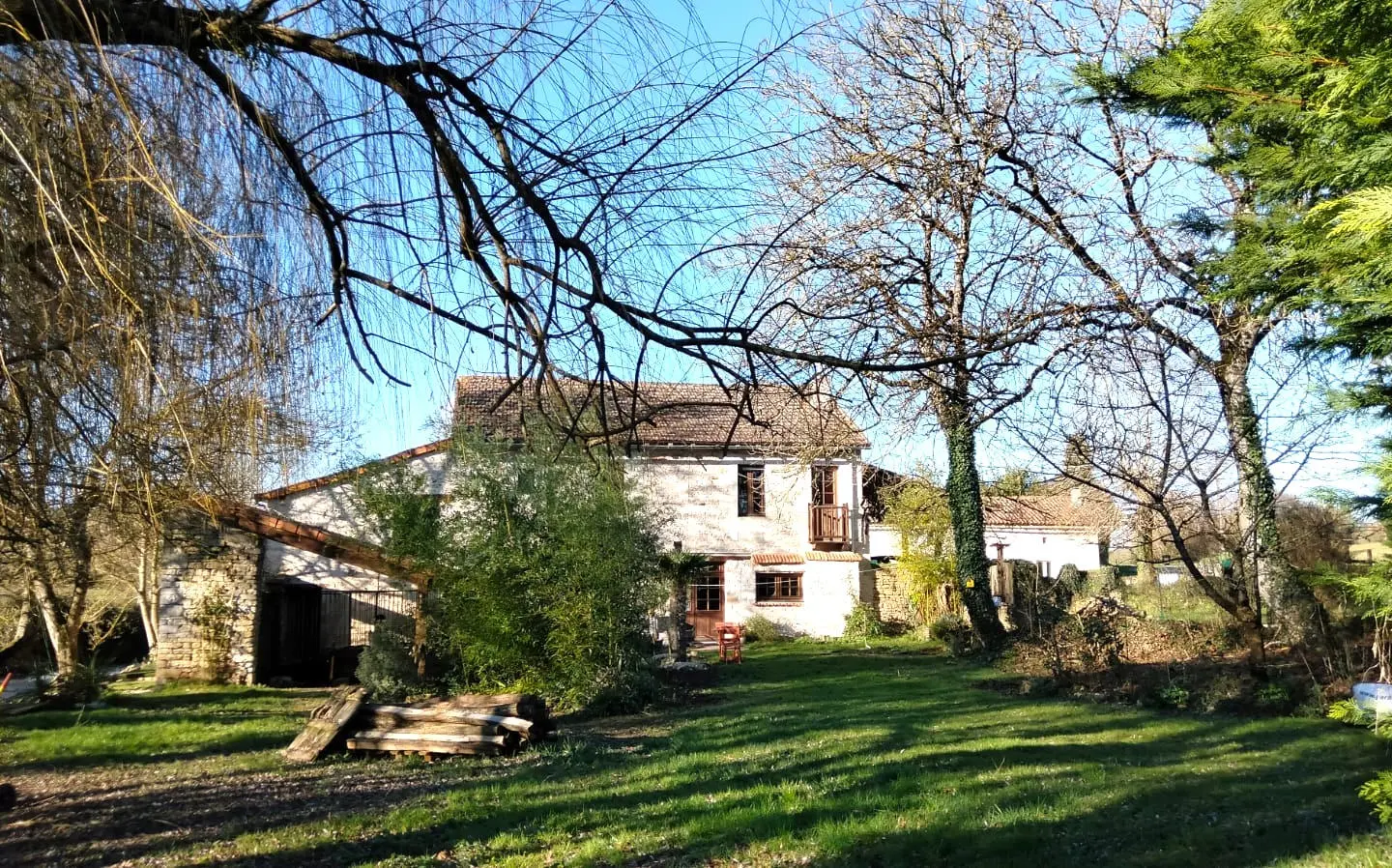 Lovely Golden Stone Picture Book Mill, Nr Ruffec, Charente 3 Bedrooms, 2 Bathrooms, Outbuildings, Views