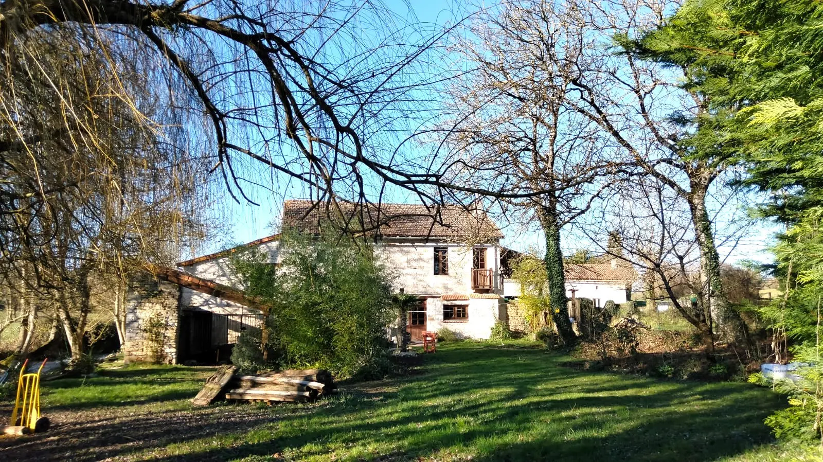Lovely Golden Stone Picture Book Mill, Nr Ruffec, Charente 3 Bedrooms, 2 Bathrooms, Outbuildings, Views