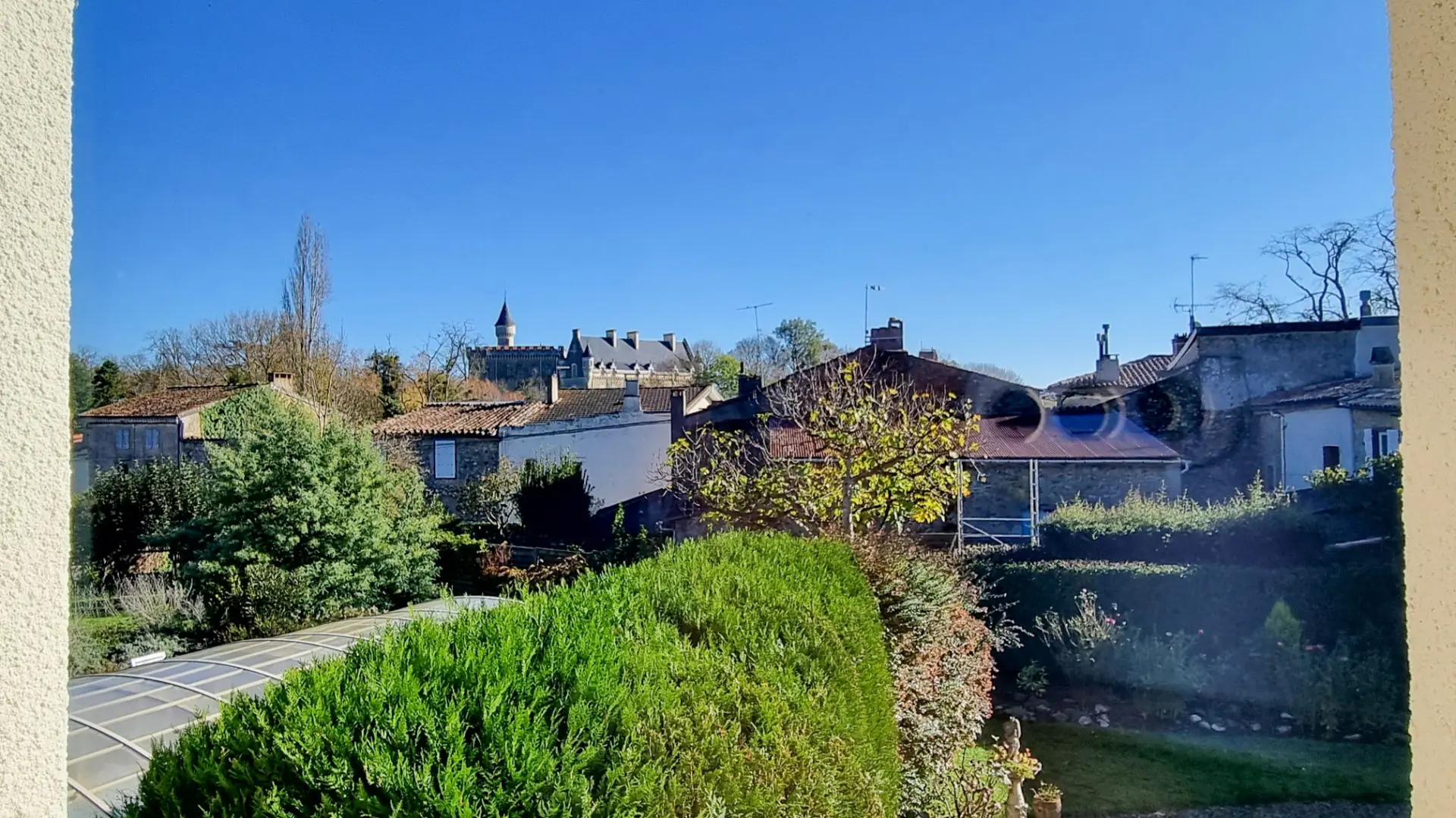 Charming Village Home With Large Gardens, Covered Pool, And Outbuildings
