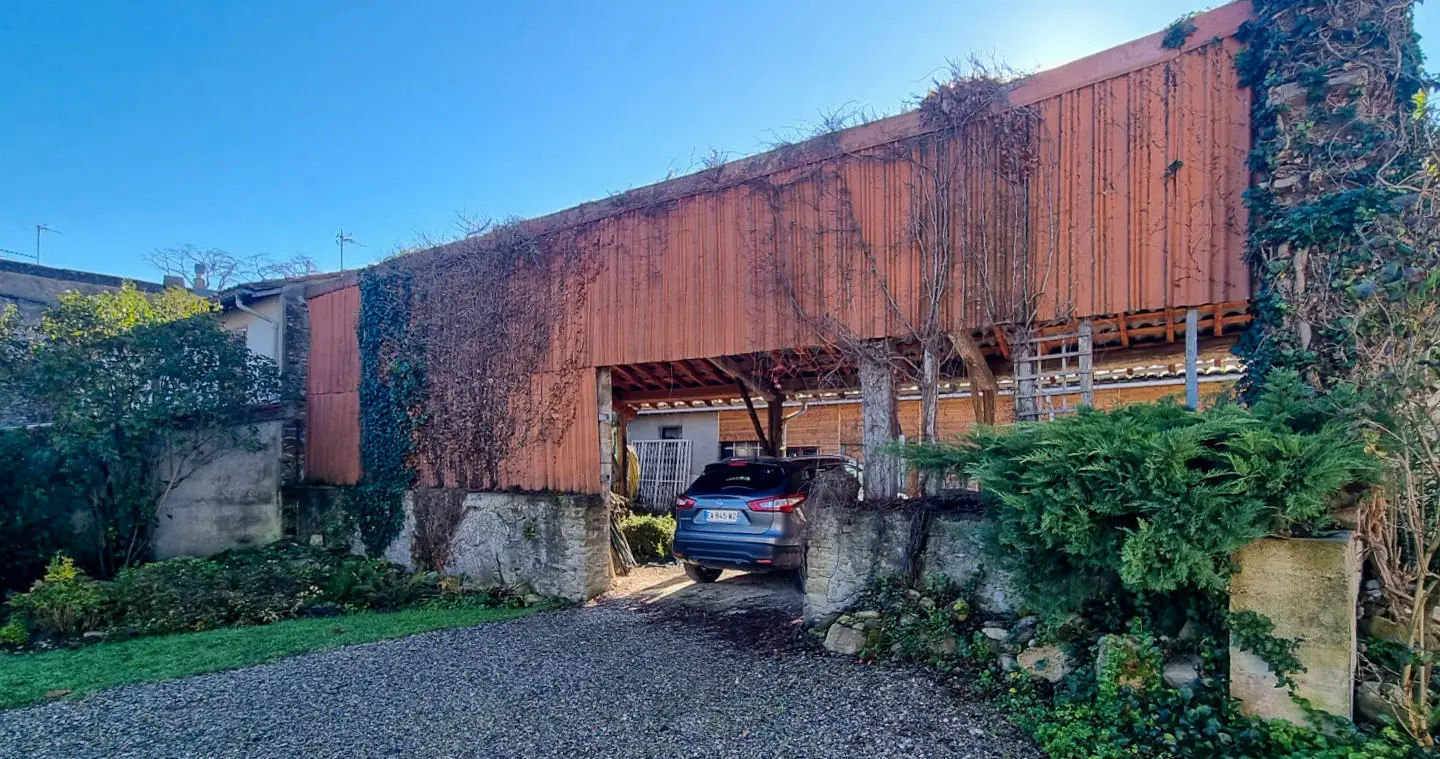 Charming Village Home With Large Gardens, Covered Pool, And Outbuildings