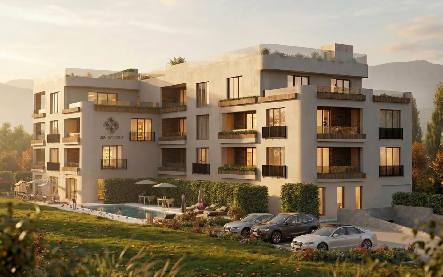 Zen Gardens – Three-bedroom Apartment 109.2 Sqm, New Build, Bar (tomba), Montenegro