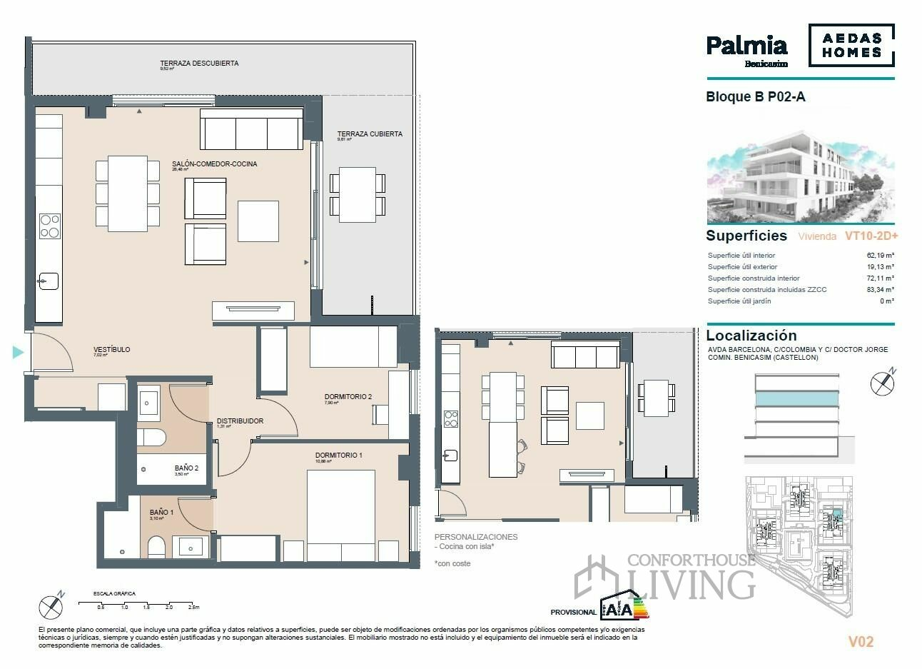 2-10-d42522 2-bedroom Flat In Benicassim, Spain (83 M²)