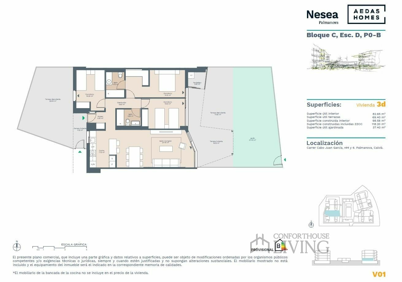 3-bedroom Ground Floor In Calvià, Spain (98 M²)