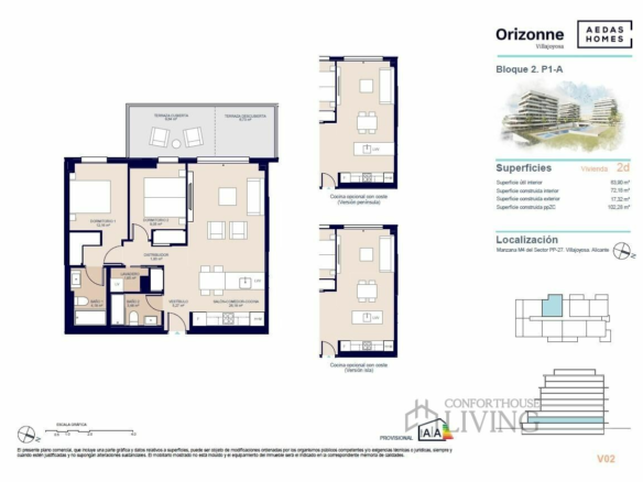 2-bedroom Flat In Villajoyosa, Spain (72 M²)
