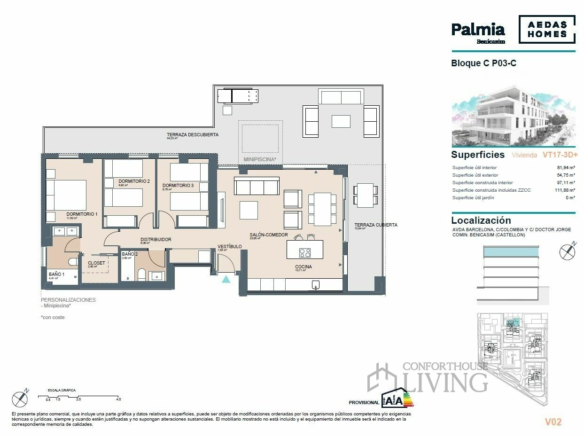 3-bedroom Flat In Benicassim, Spain (112 M²)