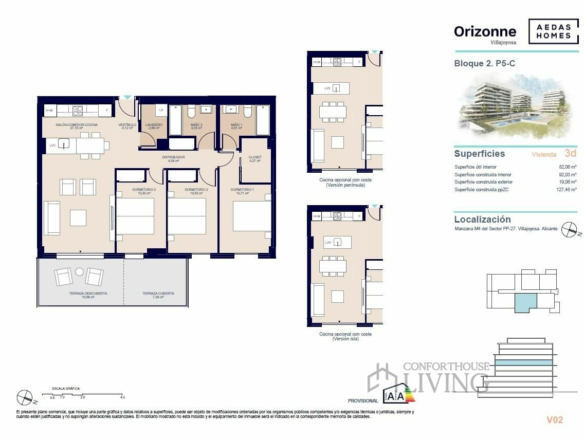 3-bedroom Flat In Villajoyosa, Spain (92 M²)