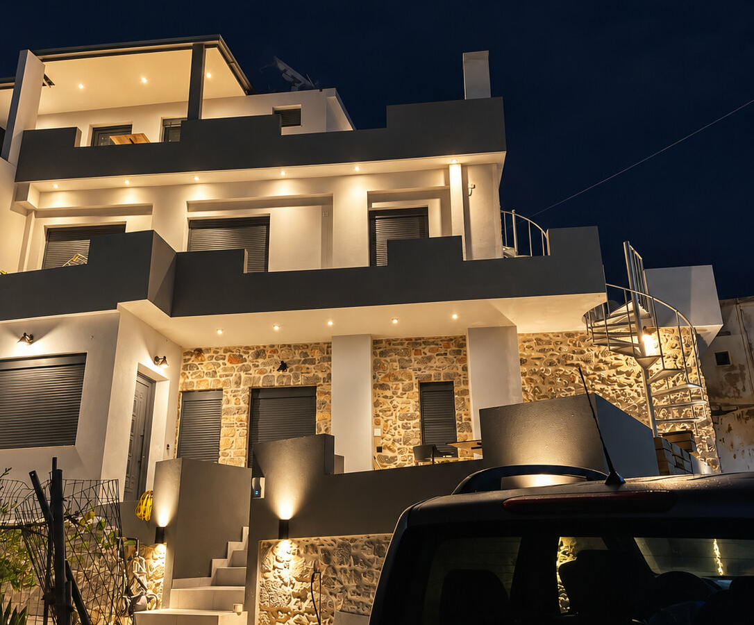 Modern 3-4 Bedroom Stone House With Lovely Views In Charming Cretan Village