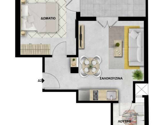 Flat 43 M2 In Toumpa, Greece