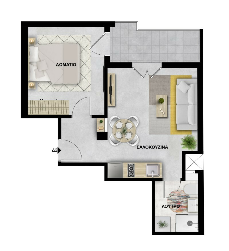 Flat 43 M2 In Toumpa, Greece