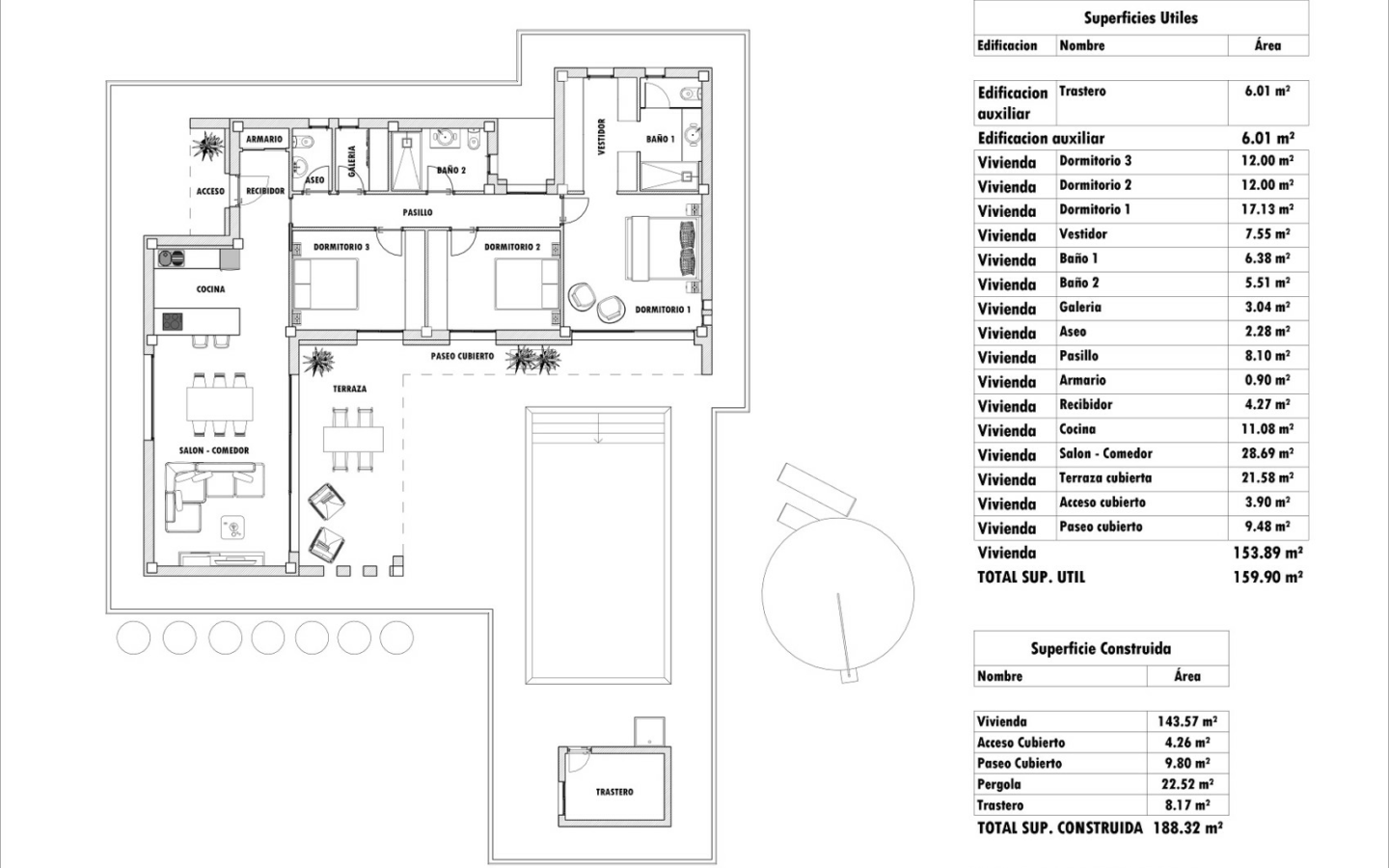 3-bedroom Detached Villa In Aspe, Spain (188 M²)