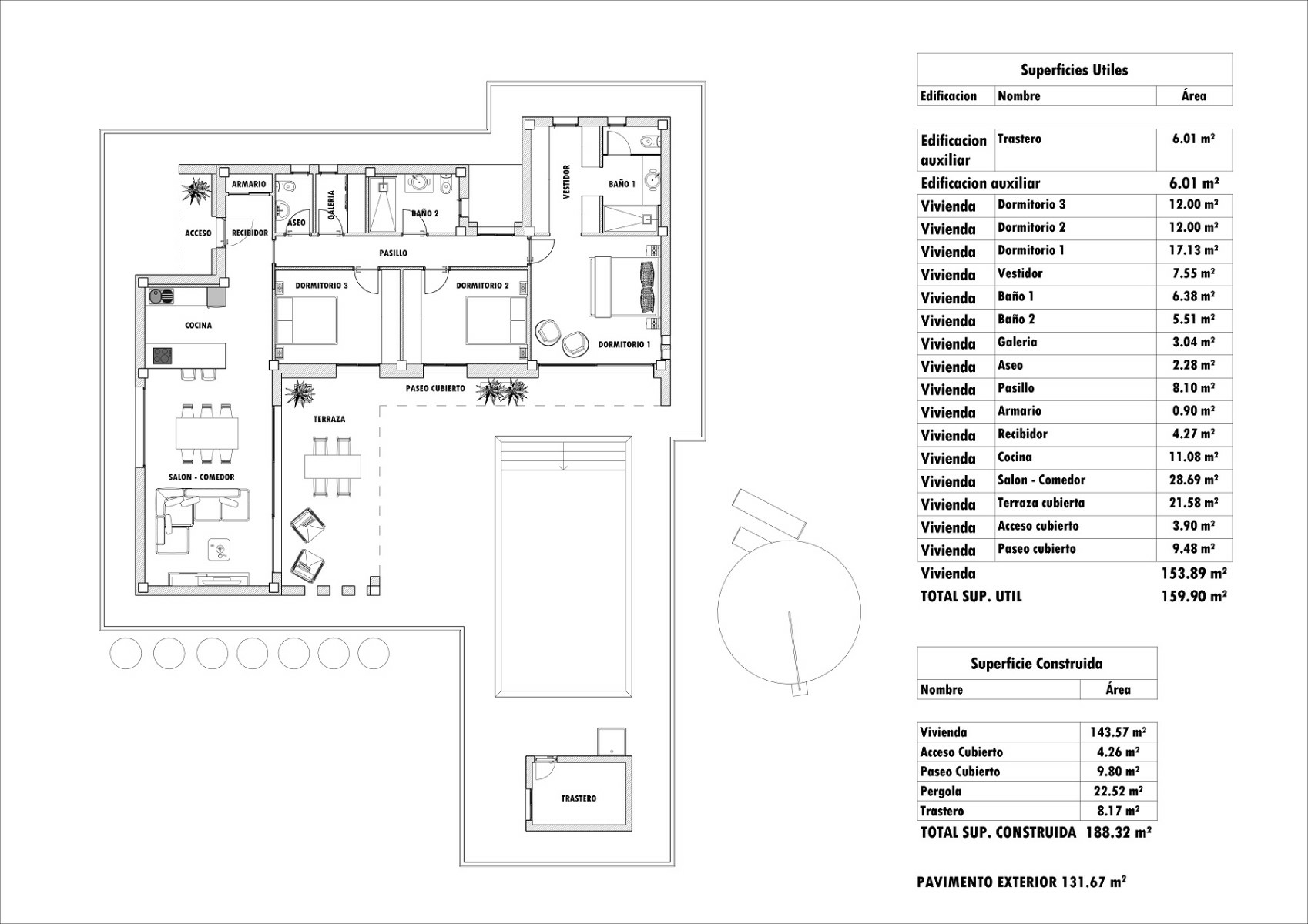 3-bedroom Detached Villa In Aspe, Spain (188 M²)