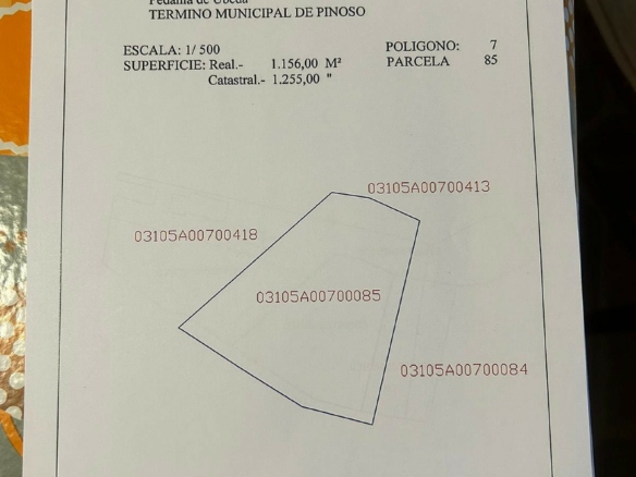 Land In Pinoso, Spain (1.160 M² Plot)