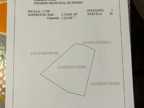 Land In Pinoso, Spain (1.160 M² Plot)