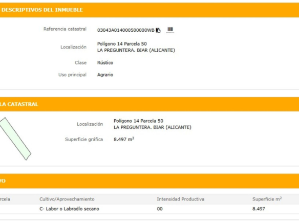 Land In Biar, Spain (20.257 M² Plot)