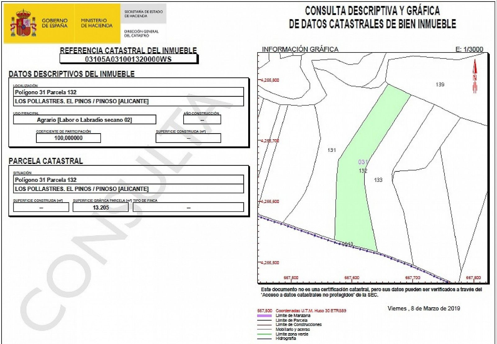 Land In Pinoso, Spain (13.200 M² Plot)