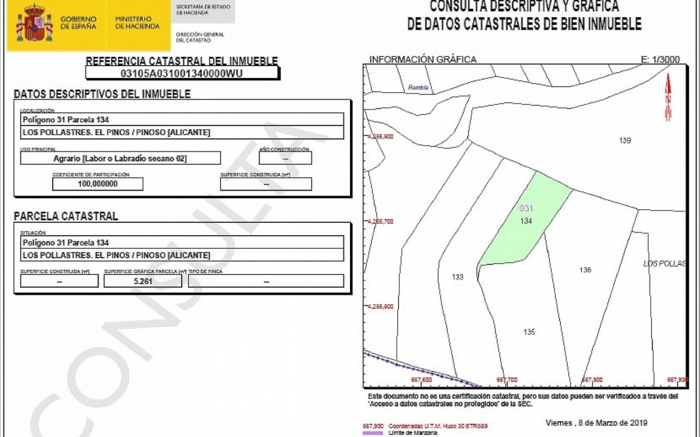 Land In Pinoso, Spain (6.250 M² Plot)