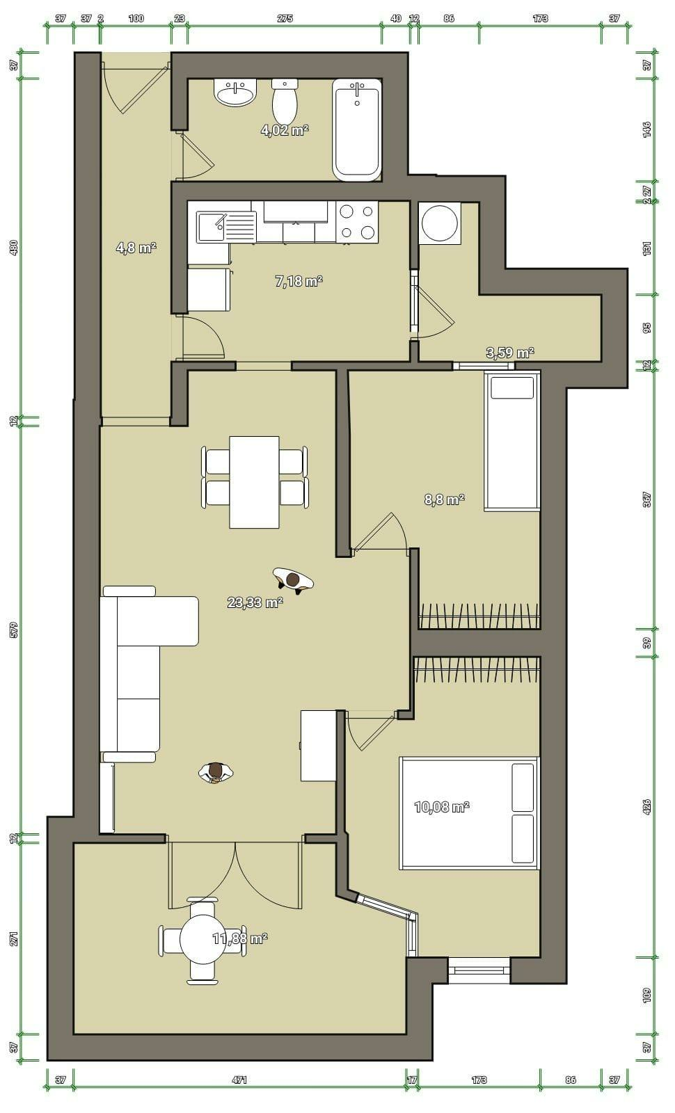 2-bedroom Flat In Los Alcázares, Spain (84 M²)
