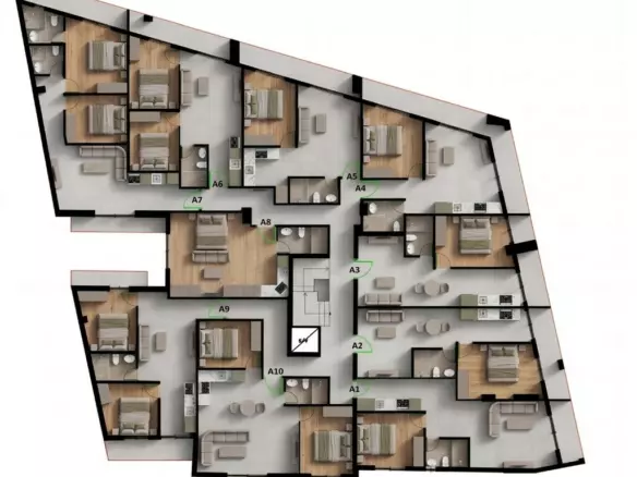 2-bedroom Flat In Peristeri, Greece (47 M²)