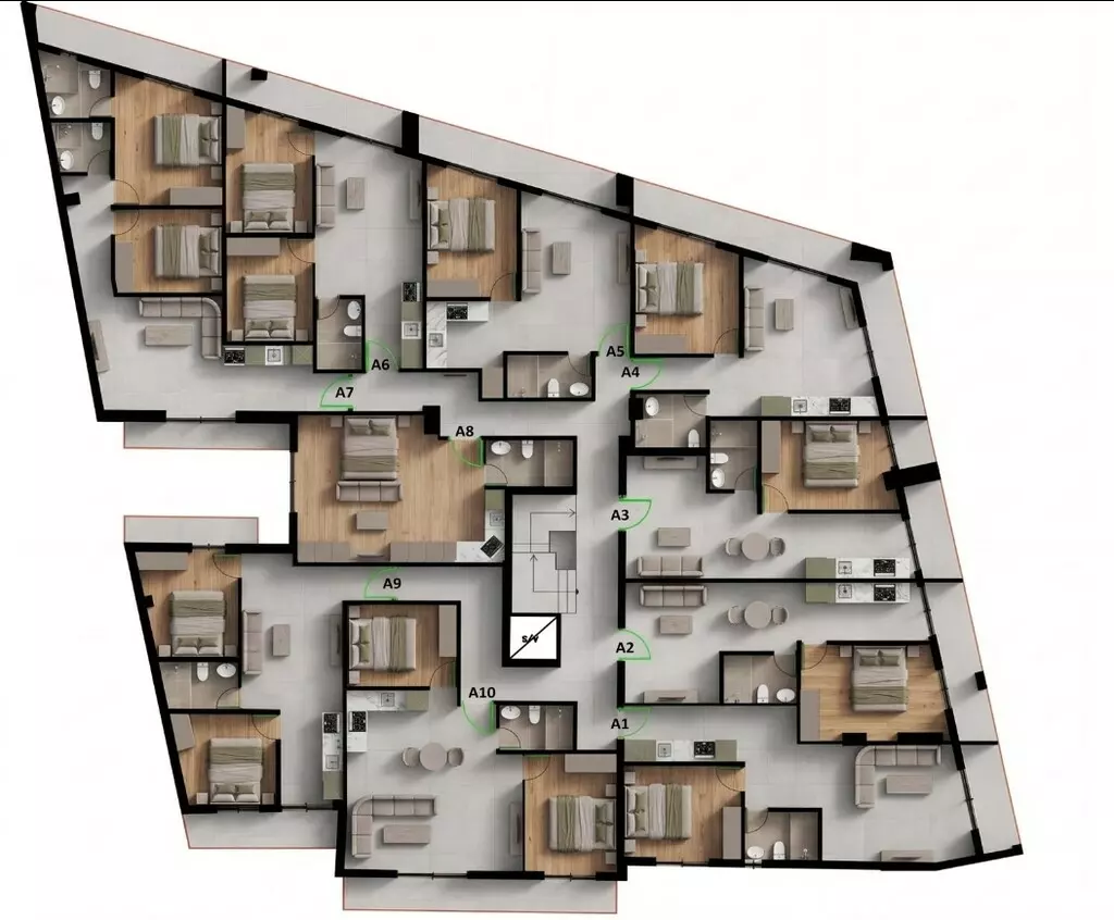 2-bedroom Flat In Peristeri, Greece (47 M²)