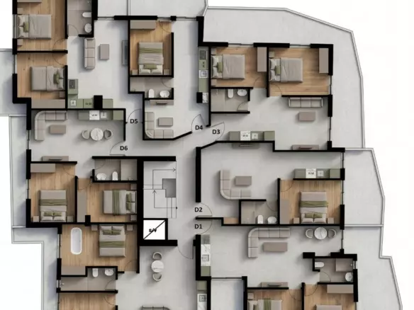 2-bedroom Flat In Peristeri, Greece (47 M²)
