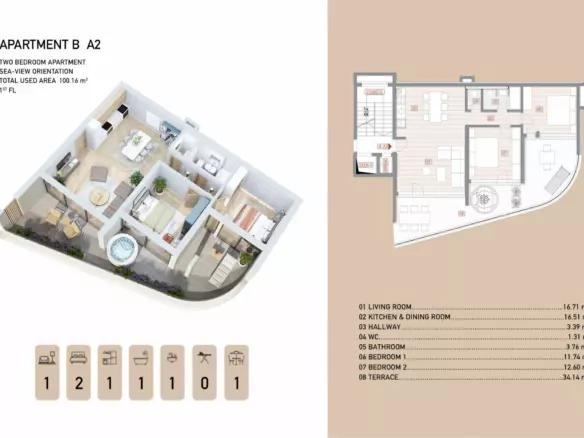 2-bedroom Apartment In Opatija – Centar, Croatia (10.016 M²)