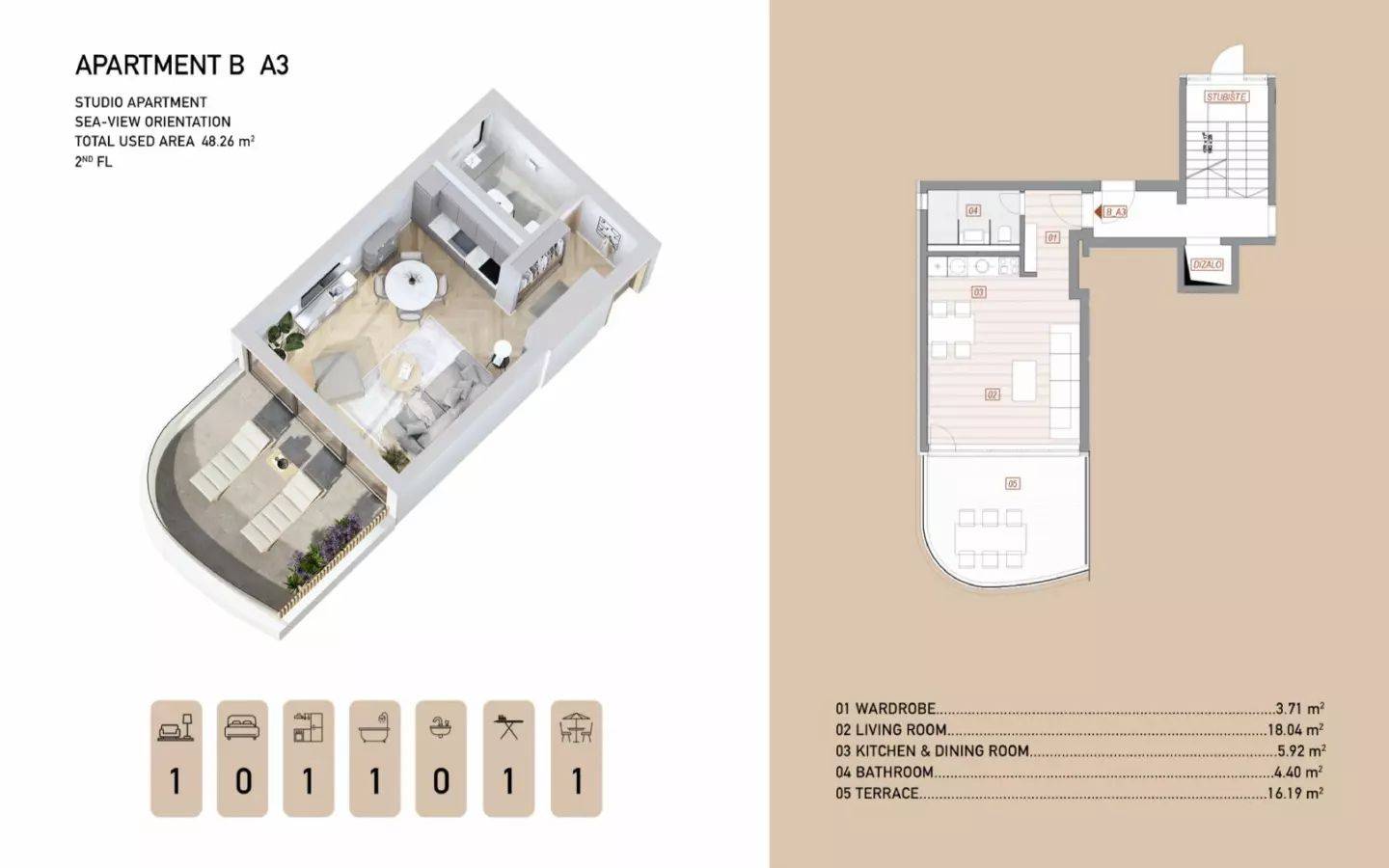 1-bedroom Apartment In Opatija – Centar, Croatia (4.826 M²)