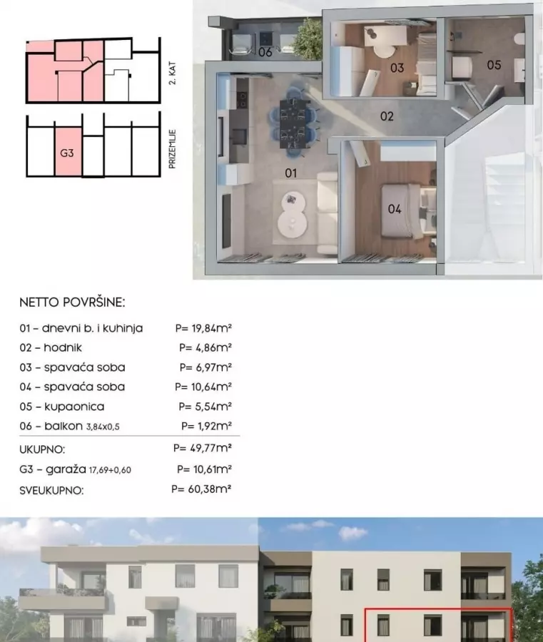 2-bedroom Apartment In Monvidal, Croatia (6.038 M²)