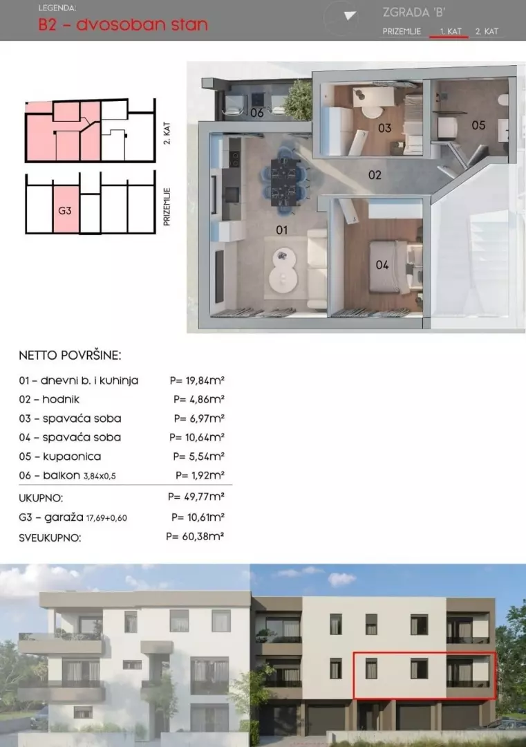 2-bedroom Apartment In Monvidal, Croatia (6.038 M²)