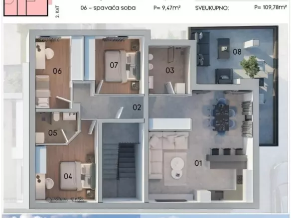 3-bedroom Apartment In Monvidal, Croatia (10.978 M²)