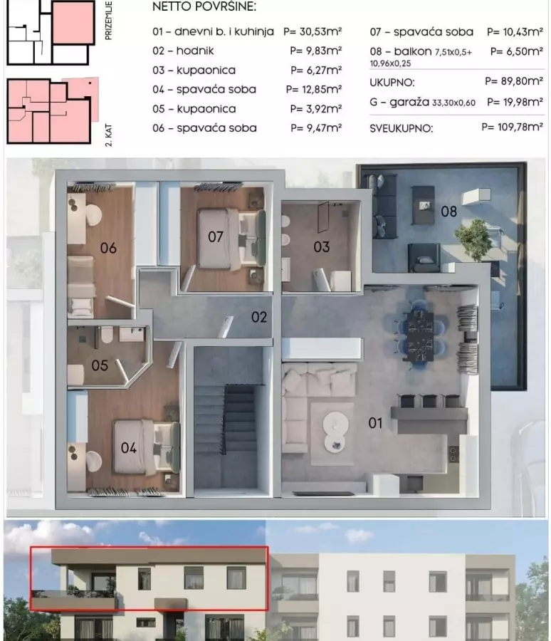 3-bedroom Apartment In Monvidal, Croatia (10.978 M²)