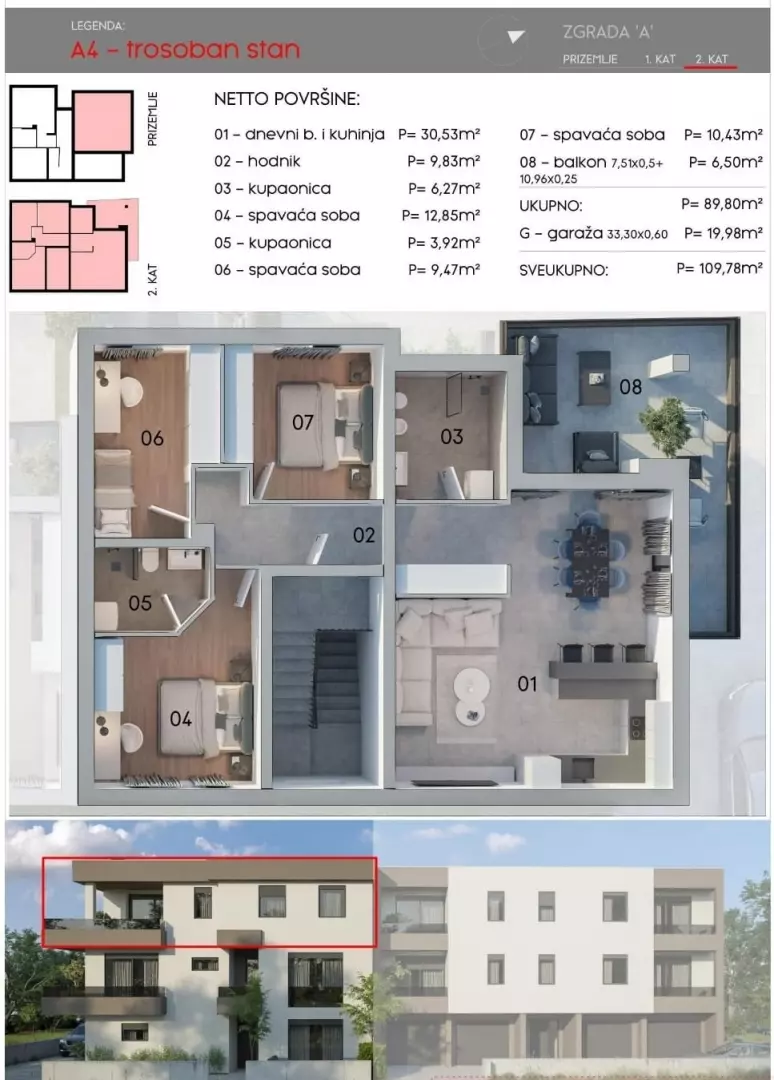 3-bedroom Apartment In Monvidal, Croatia (10.978 M²)