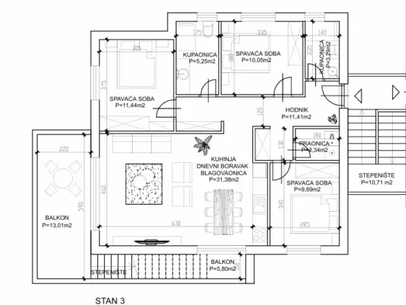 3-bedroom Apartment In Vodice, Croatia (103,66 M²)